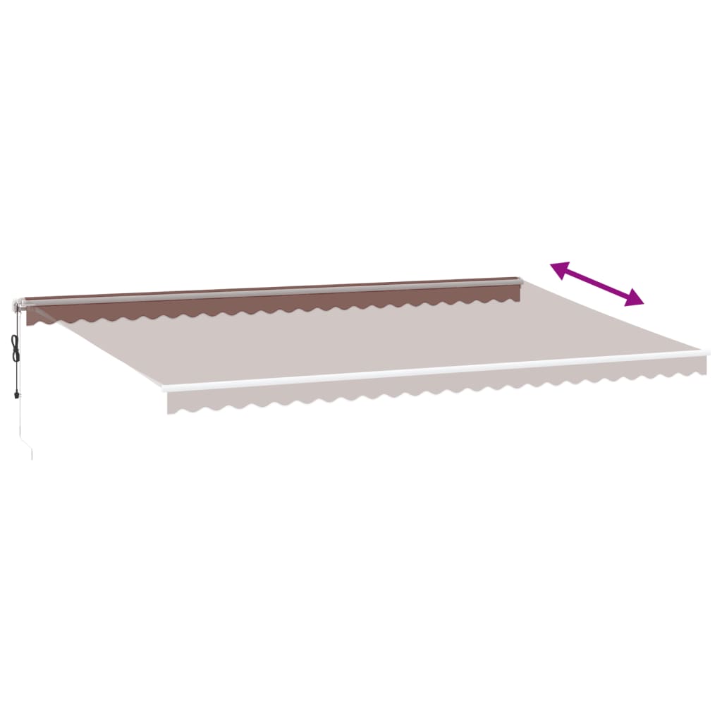 Automaattimarkiisi LED ruskea 600x300 cm