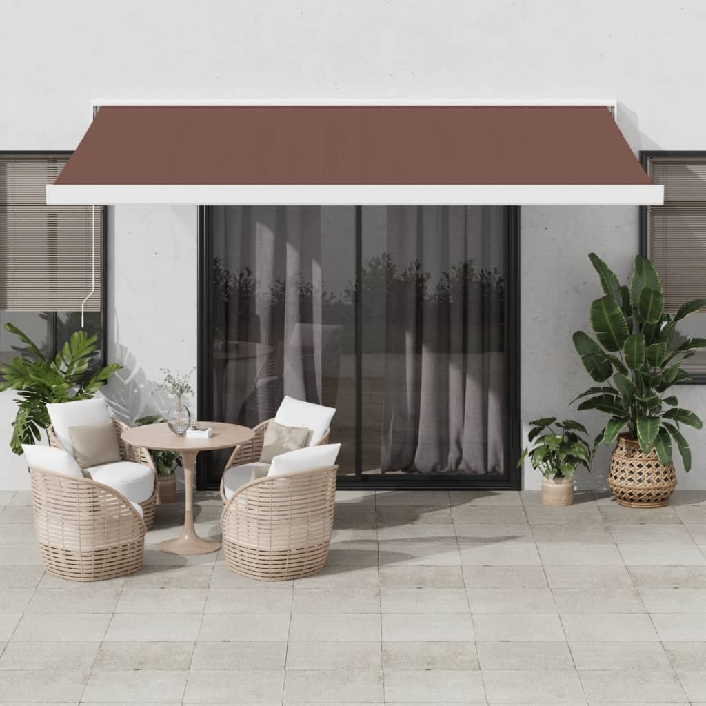 Automatic awning brown 450x300 cm