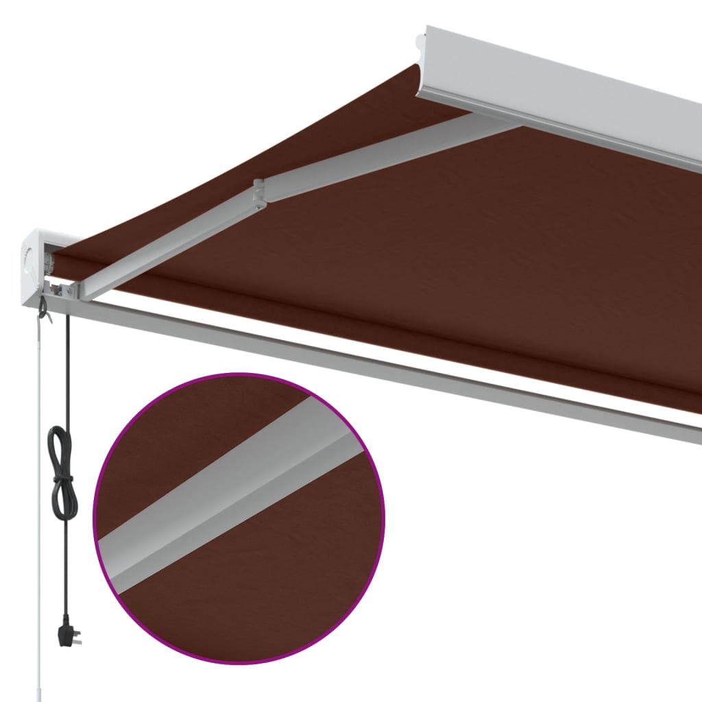 Automaattimarkiisi ruskea 500x300 cm