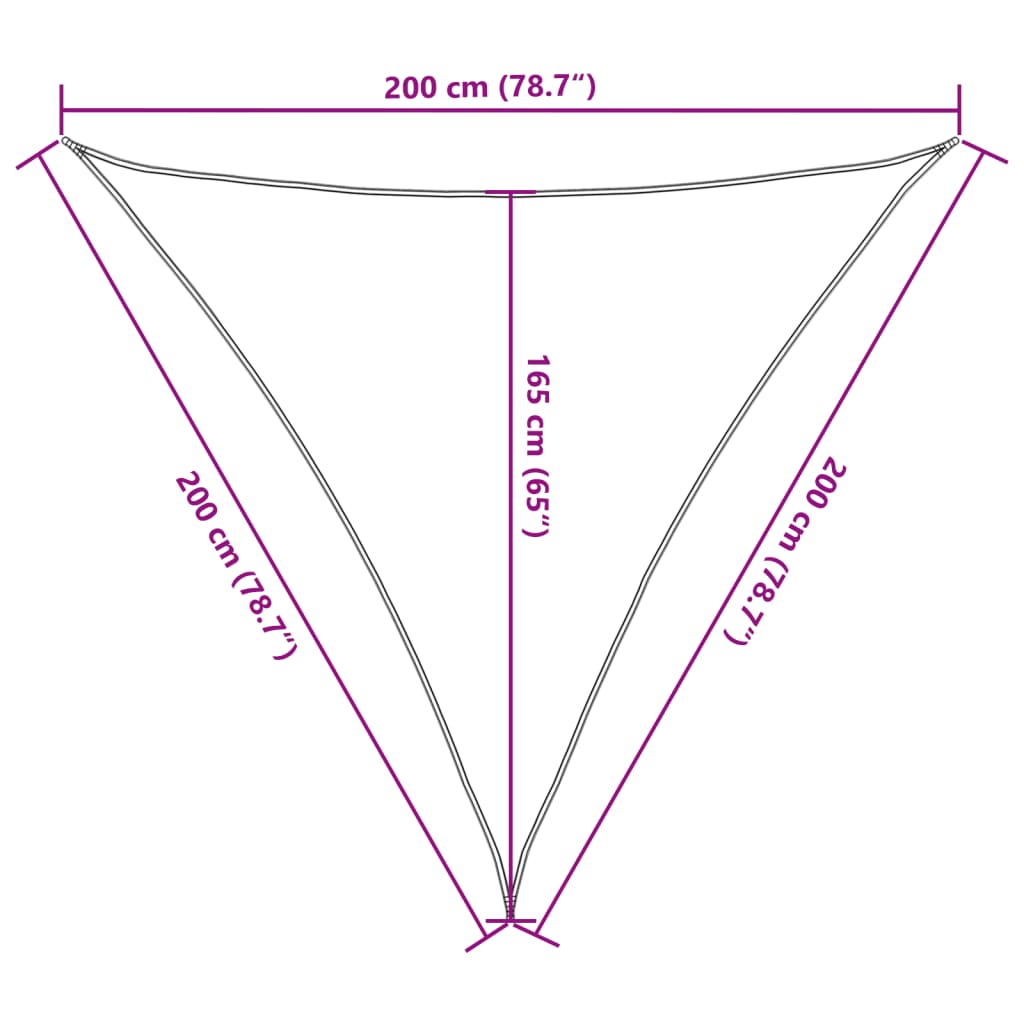 Aurinkopurje vaaleanharmaa 2x2x2 m 100% Oxford polyesteri