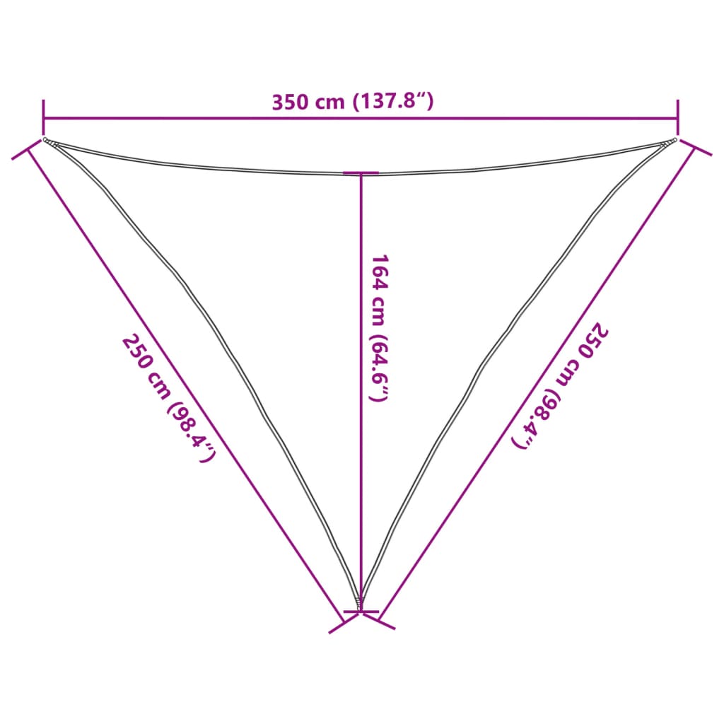 Aurinkopurje vaaleanharmaa 2,5x2,5x3,5 m 100% Oxford polyesteri