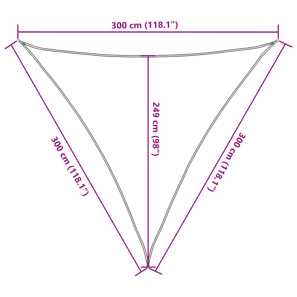 Aurinkopurje vaaleanharmaa 3x3x3 m 100% Oxford polyesteri