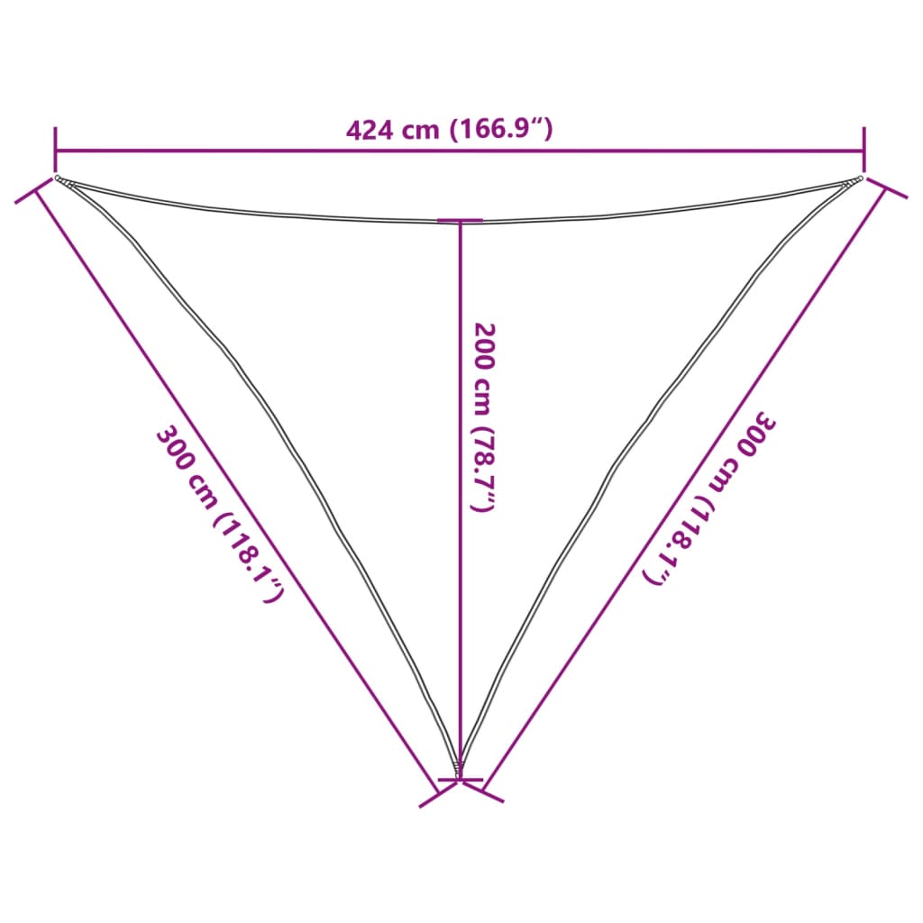 Aurinkopurje vaaleanharmaa 3x3x4,24 m 100% Oxford polyesteri