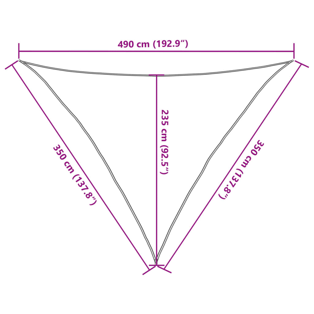 Aurinkopurje vaaleanharmaa 3,5x3,5x4,9 m 100% Oxford polyesteri