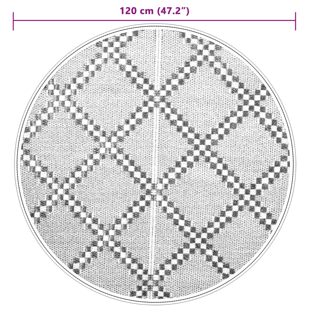 Ulkomatto ruskea Ø120 cm PP