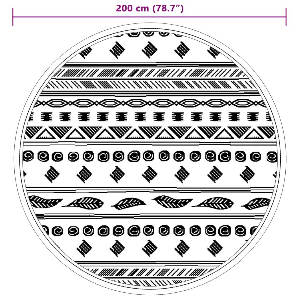 Ulkomatto harmaa Ø200 cm PP