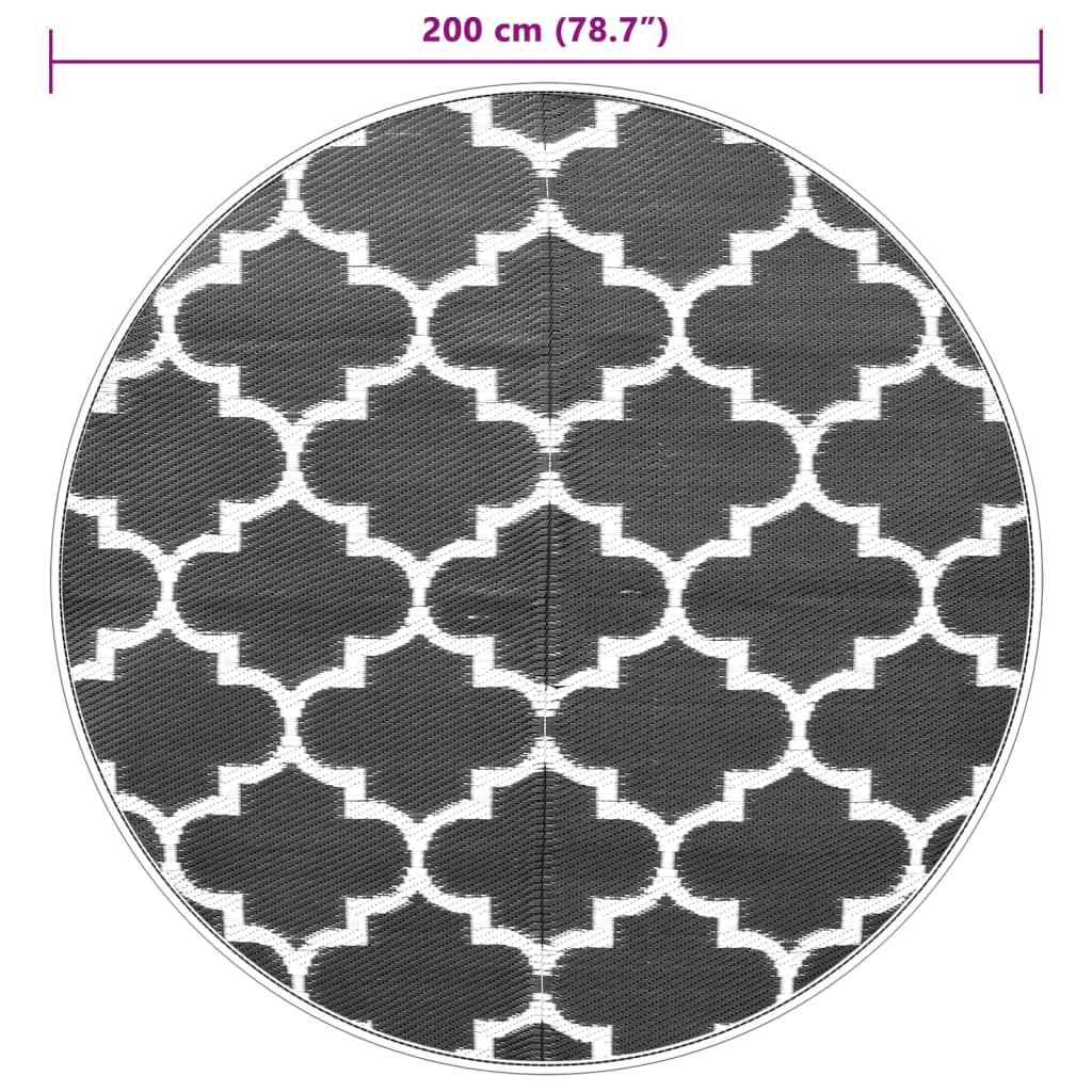 Ulkomatto sininen Ø200 cm PP