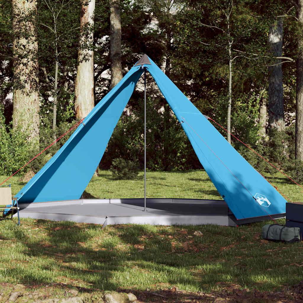 Family tent teepee for 8 people blue waterproof