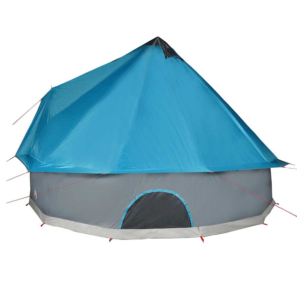 Family tent teepee for 10 people blue waterproof