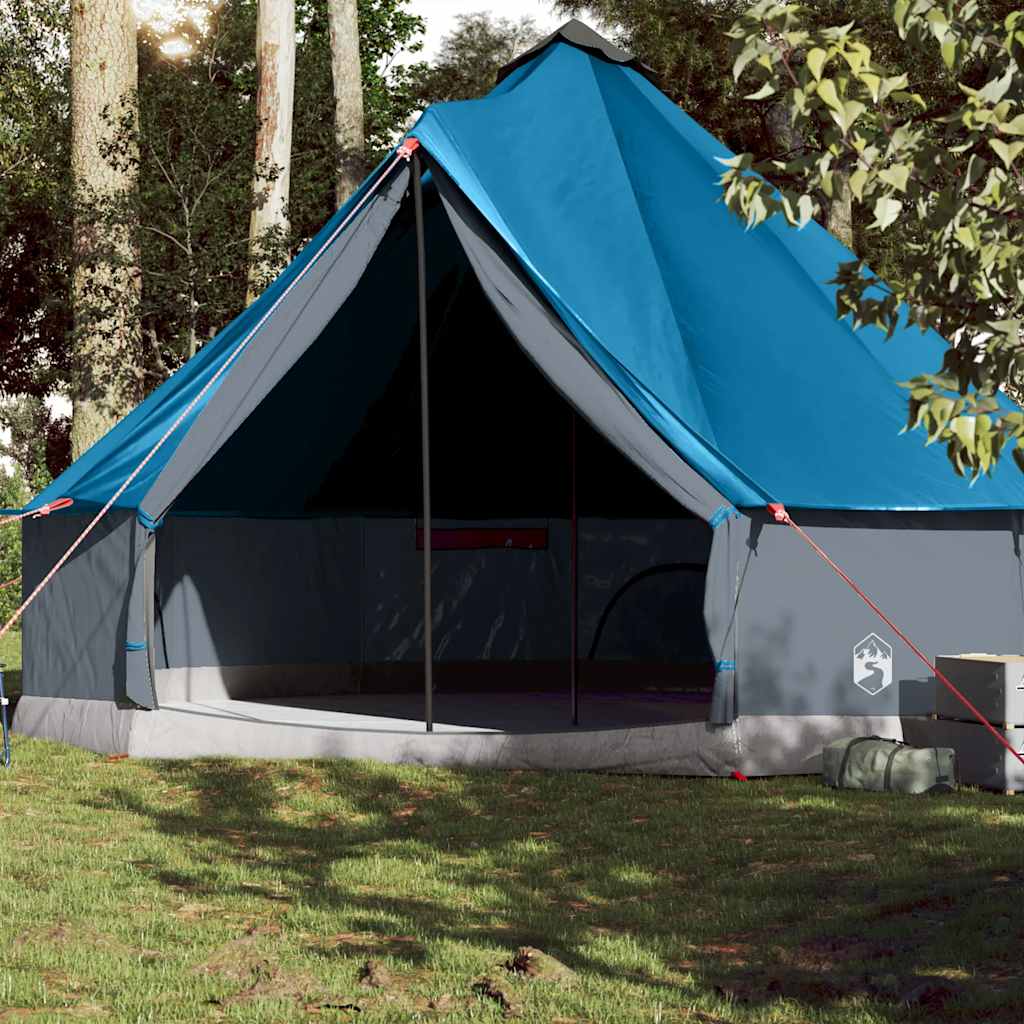 Family tent teepee for 10 people blue waterproof