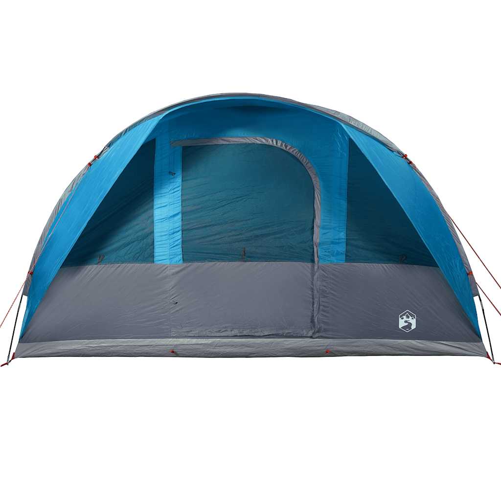 Family tent tunnel for 7 people blue waterproof