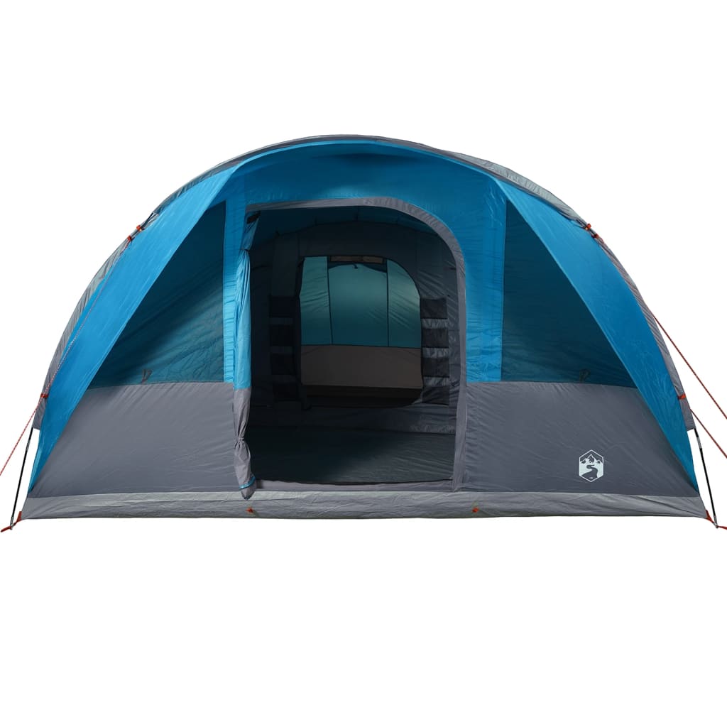 Family tent tunnel for 7 people blue waterproof