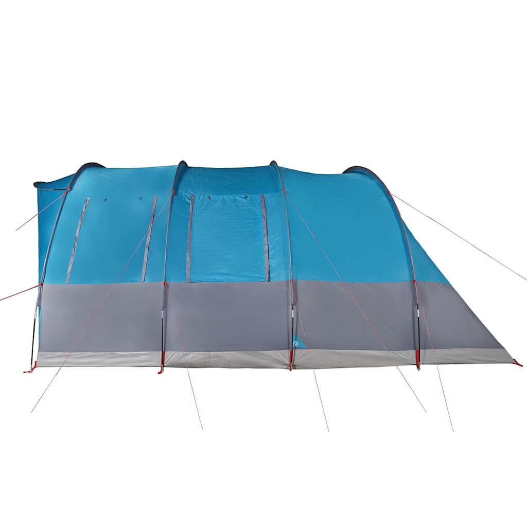 Family tent tunnel for 7 people blue waterproof