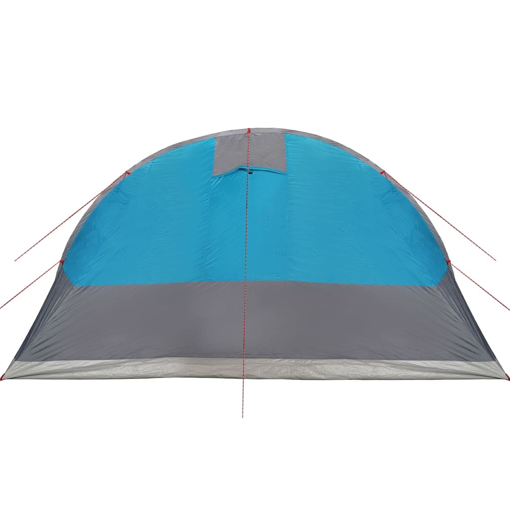 Family tent tunnel for 7 people blue waterproof