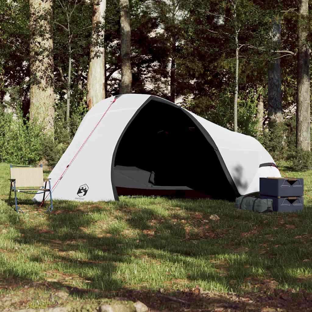 Dome tent for 4 people, white blackout fabric, waterproof