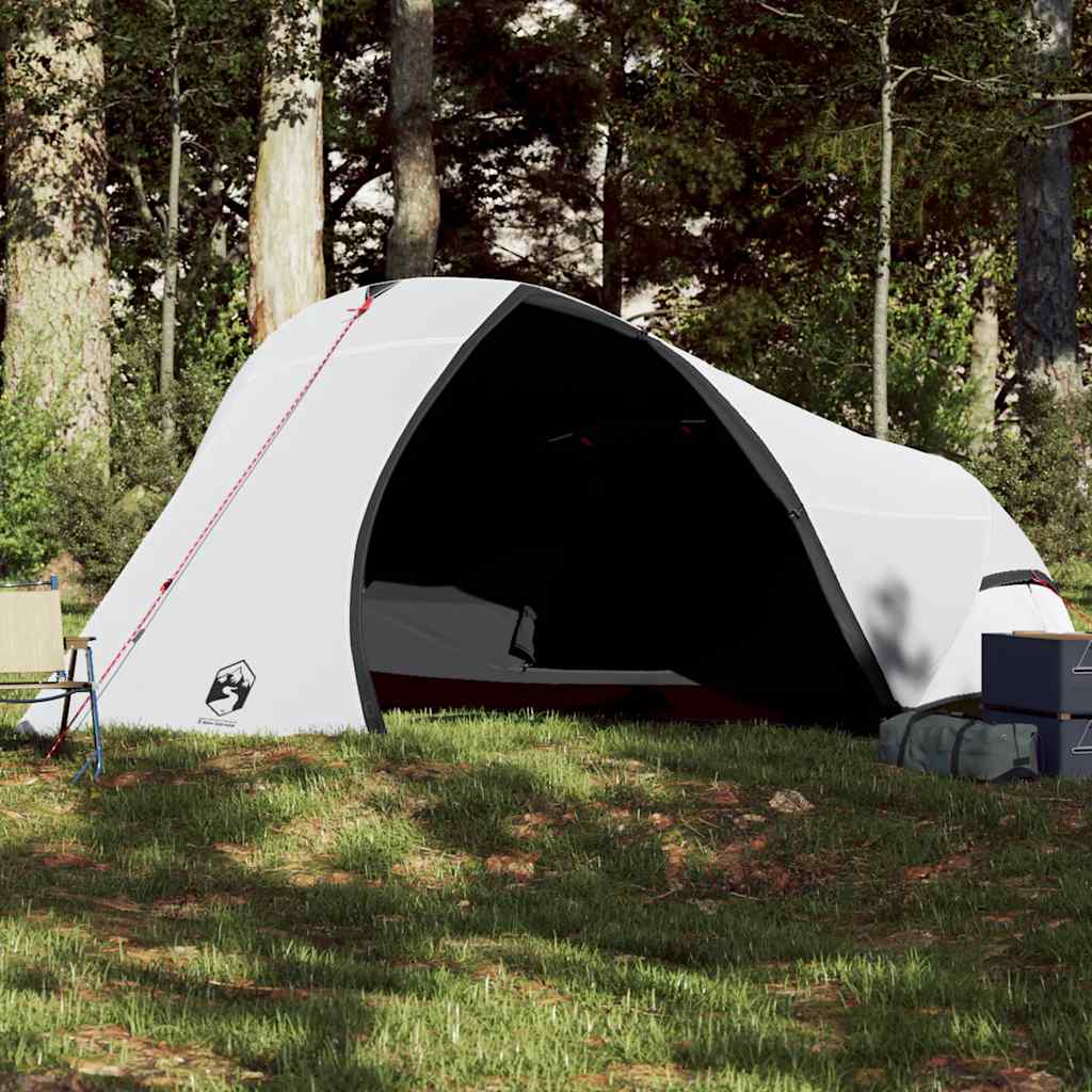 Dome tent for 4 people, white blackout fabric, waterproof