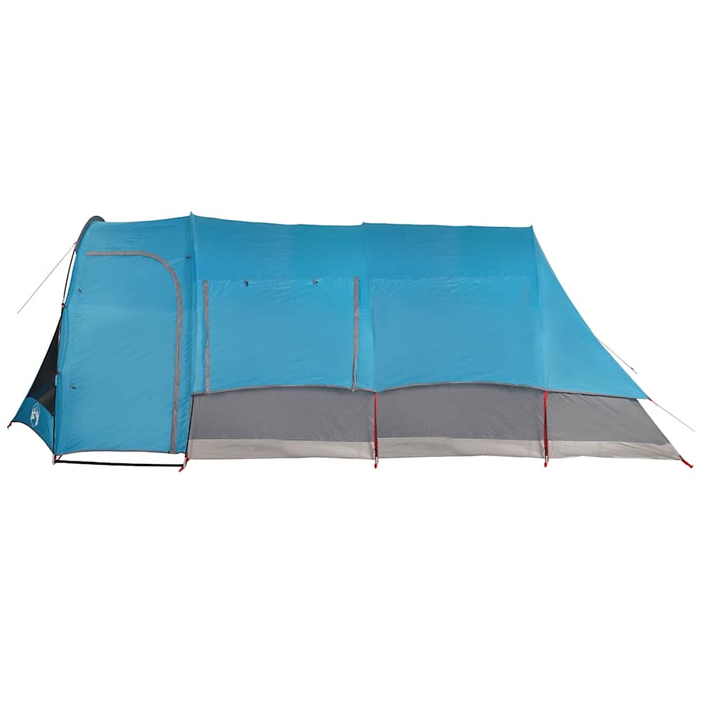 Family tent tunnel for 8 people blue waterproof