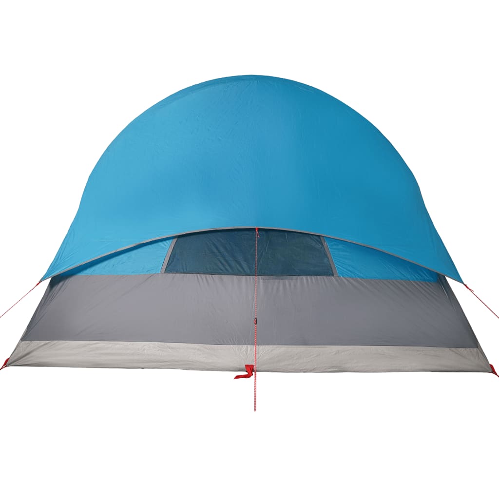 Family tent tunnel for 8 people blue waterproof