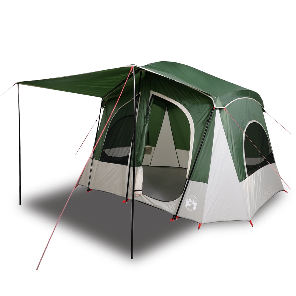 Family tent cabin for 5 people green waterproof