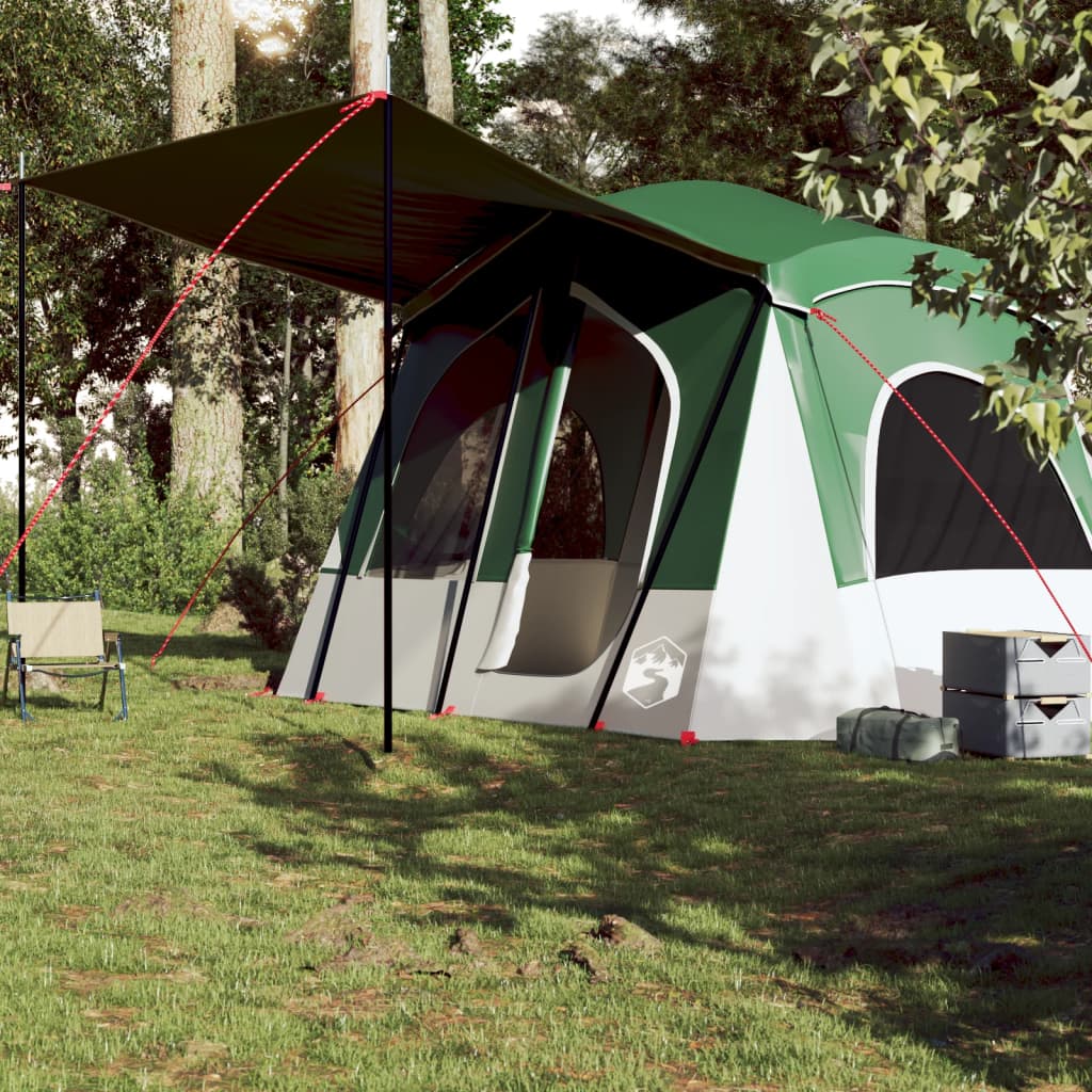 Family tent cabin for 5 people green waterproof