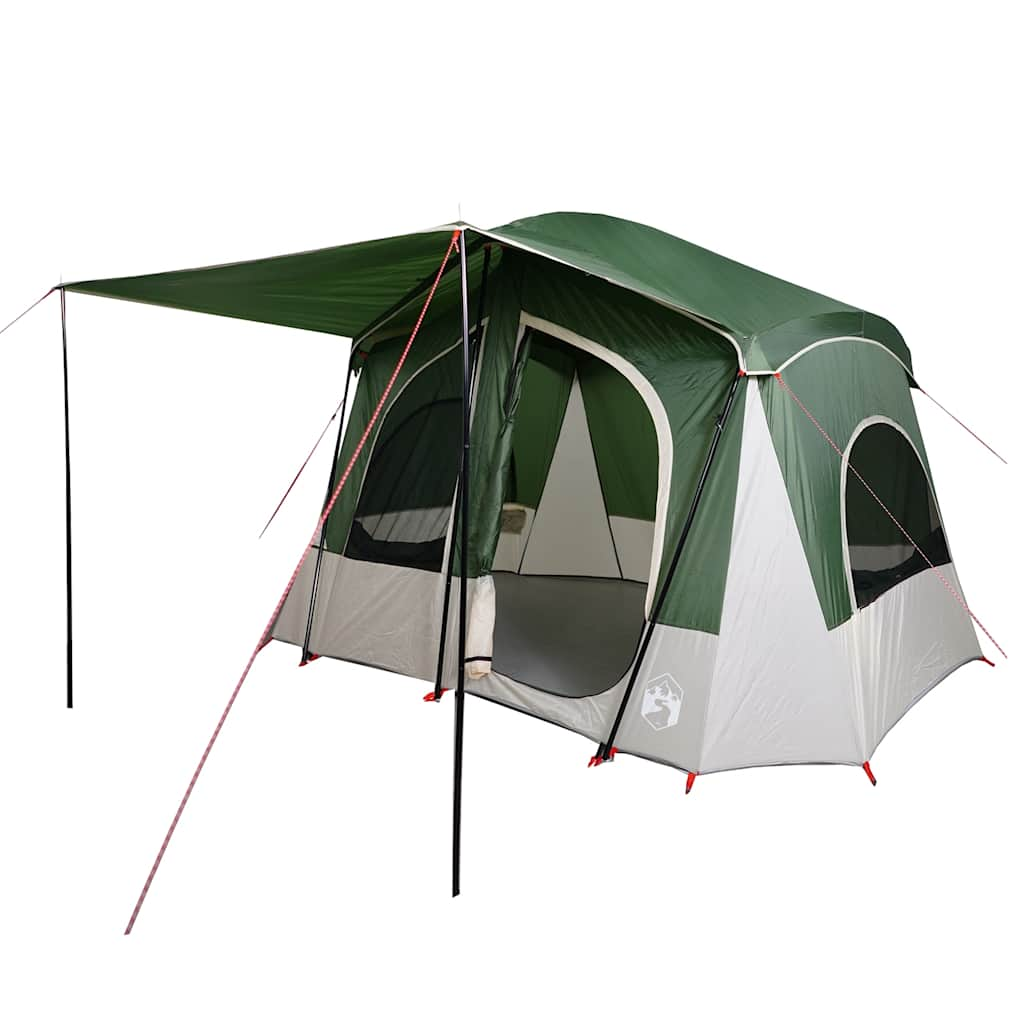 Family tent cabin for 5 people green waterproof