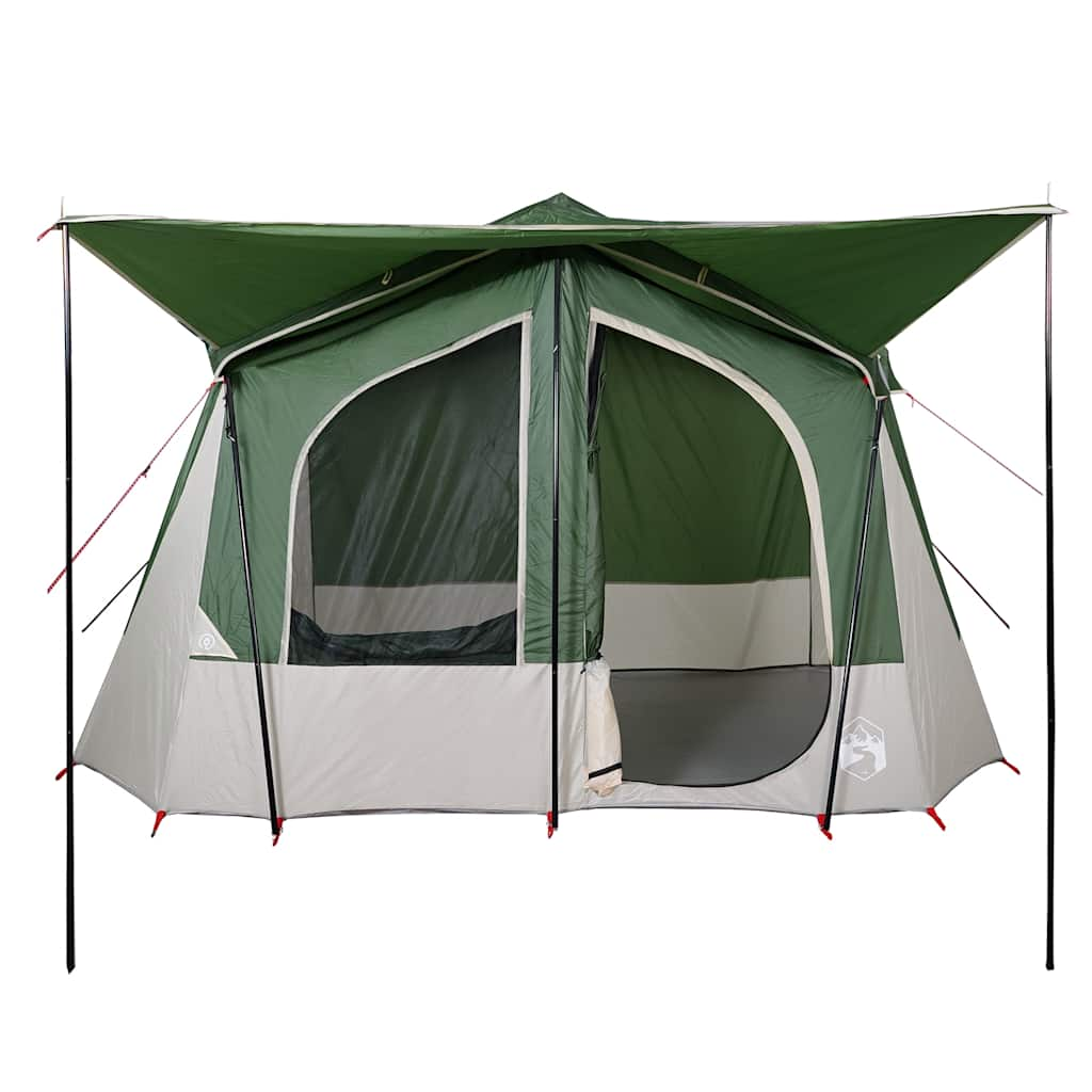 Family tent cabin for 5 people green waterproof