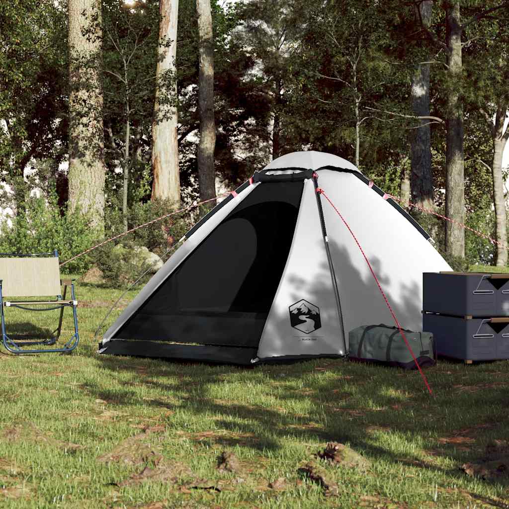 Dome tent for 4 people, white blackout fabric, waterproof