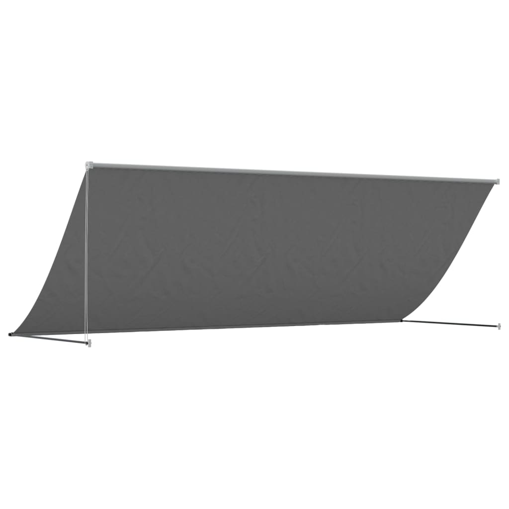 Retractable awning anthracite 400x150 cm fabric and steel