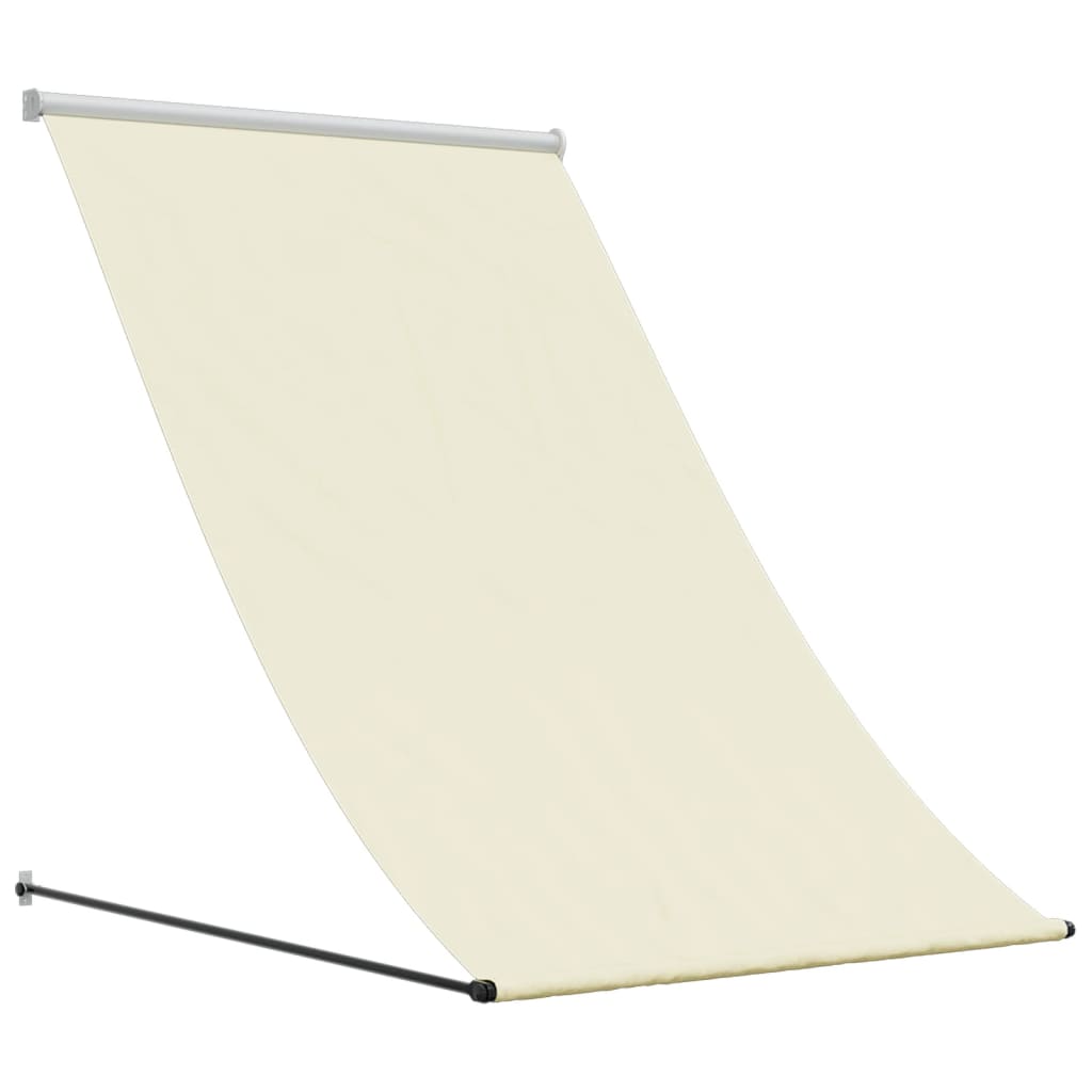 Retractable awning cream 150x150 cm fabric and steel