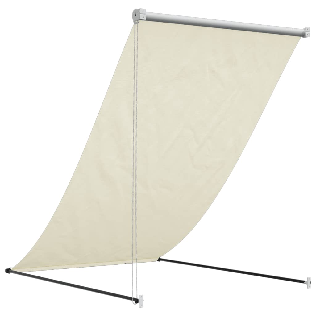 Retractable awning cream 150x150 cm fabric and steel