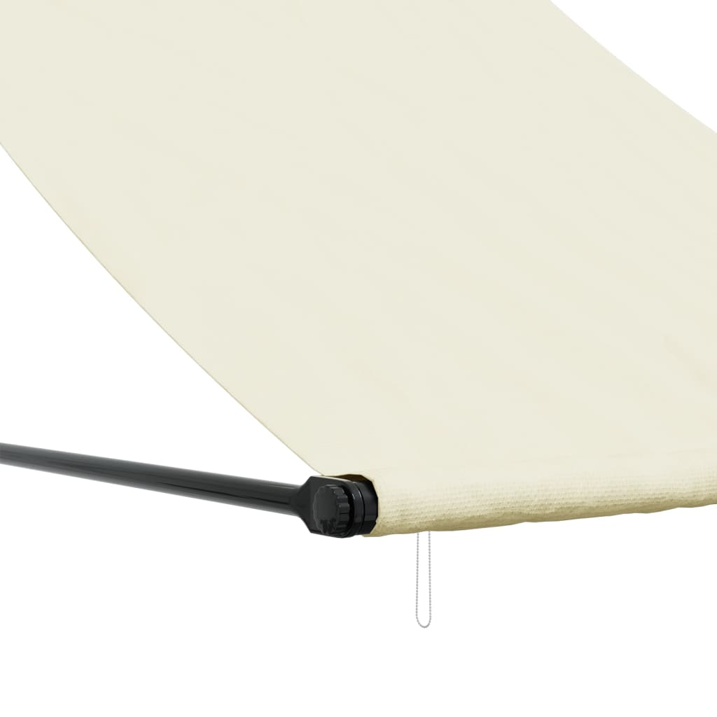 Retractable awning cream 150x150 cm fabric and steel