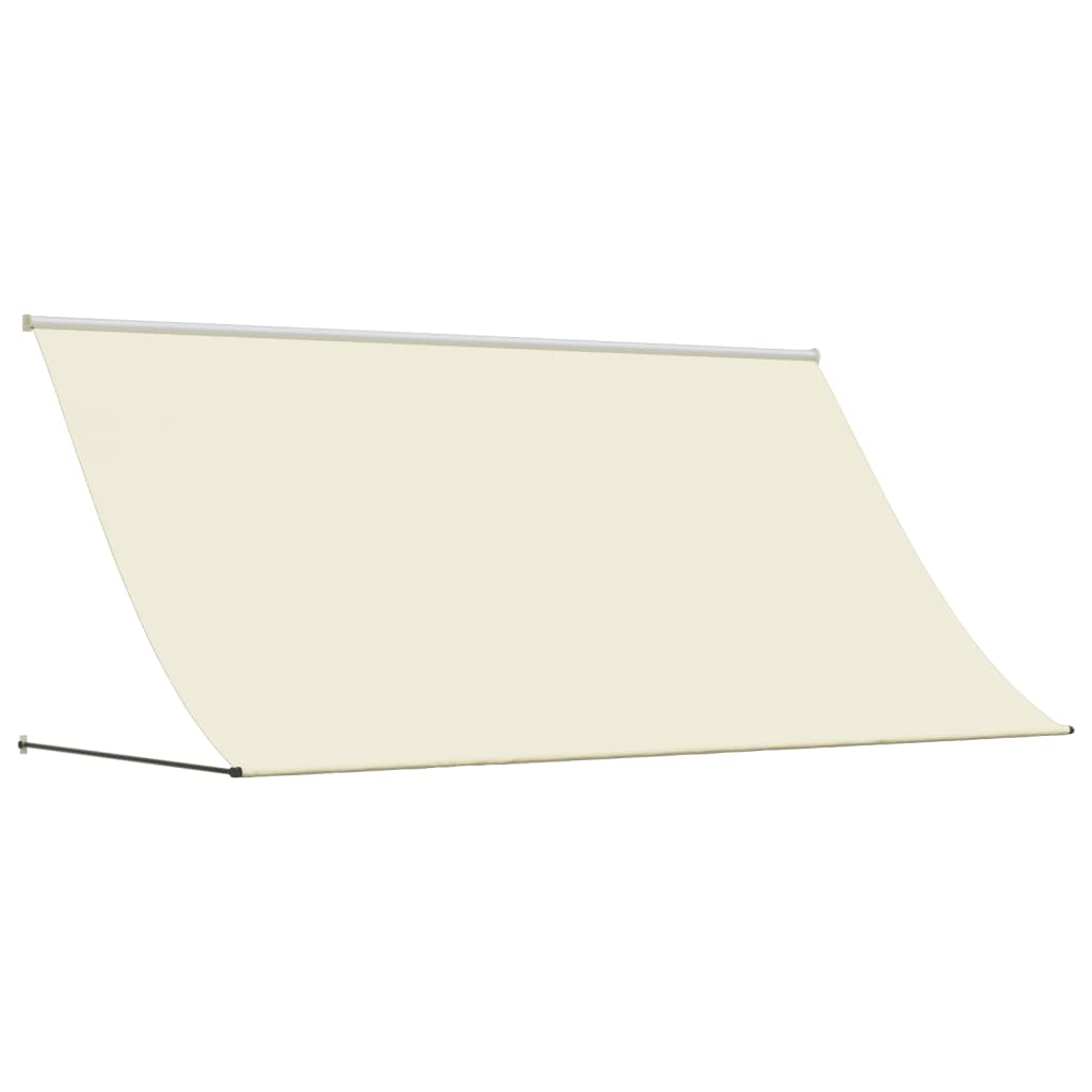 Retractable awning cream 300x150 cm fabric and steel