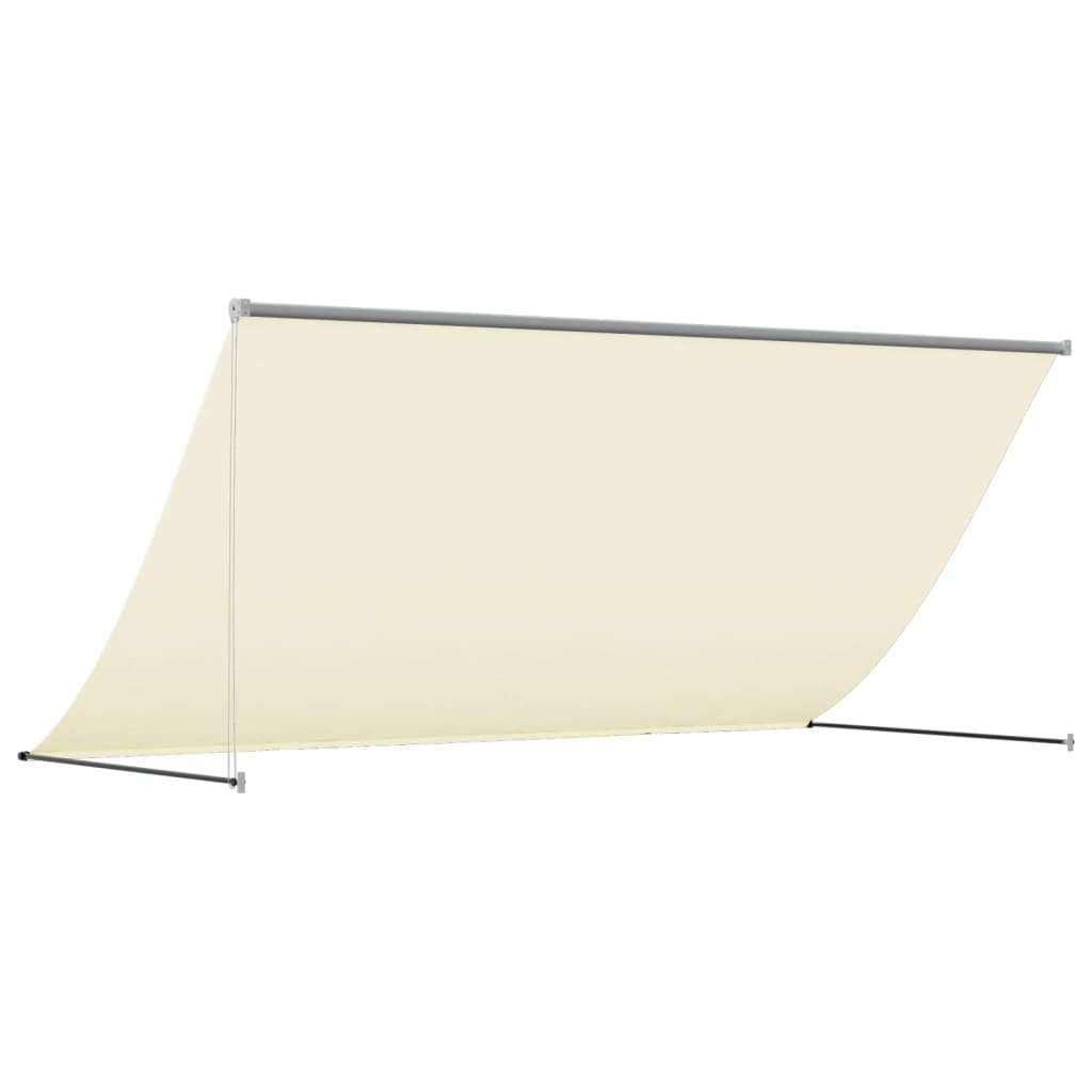 Retractable awning cream 300x150 cm fabric and steel