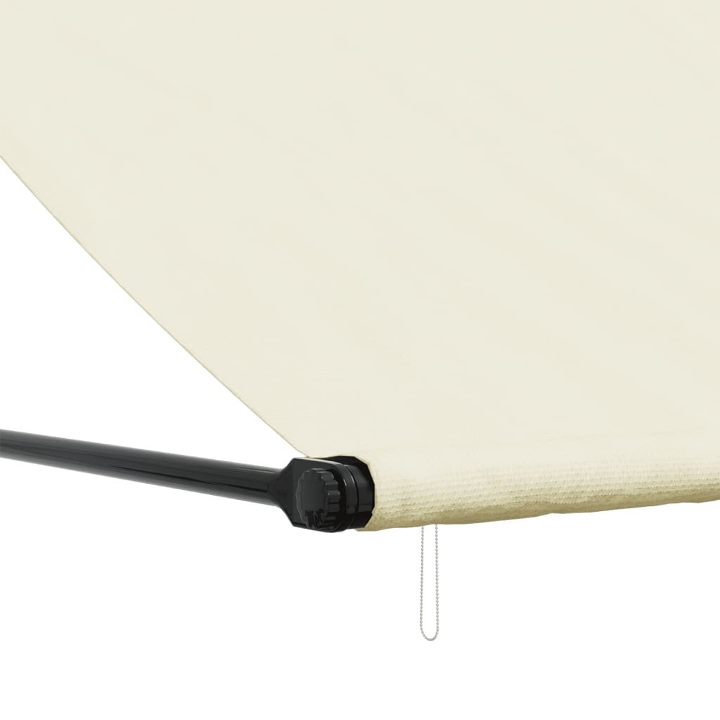 Retractable awning cream 300x150 cm fabric and steel