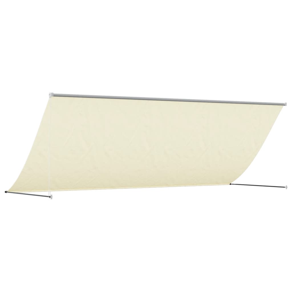 Retractable awning cream 350x150 cm fabric and steel