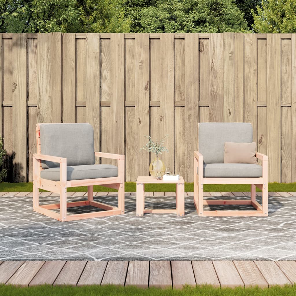 3-piece garden sofa set, solid Douglas fir