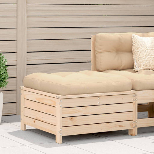 Outdoor stool with cushion, solid pine