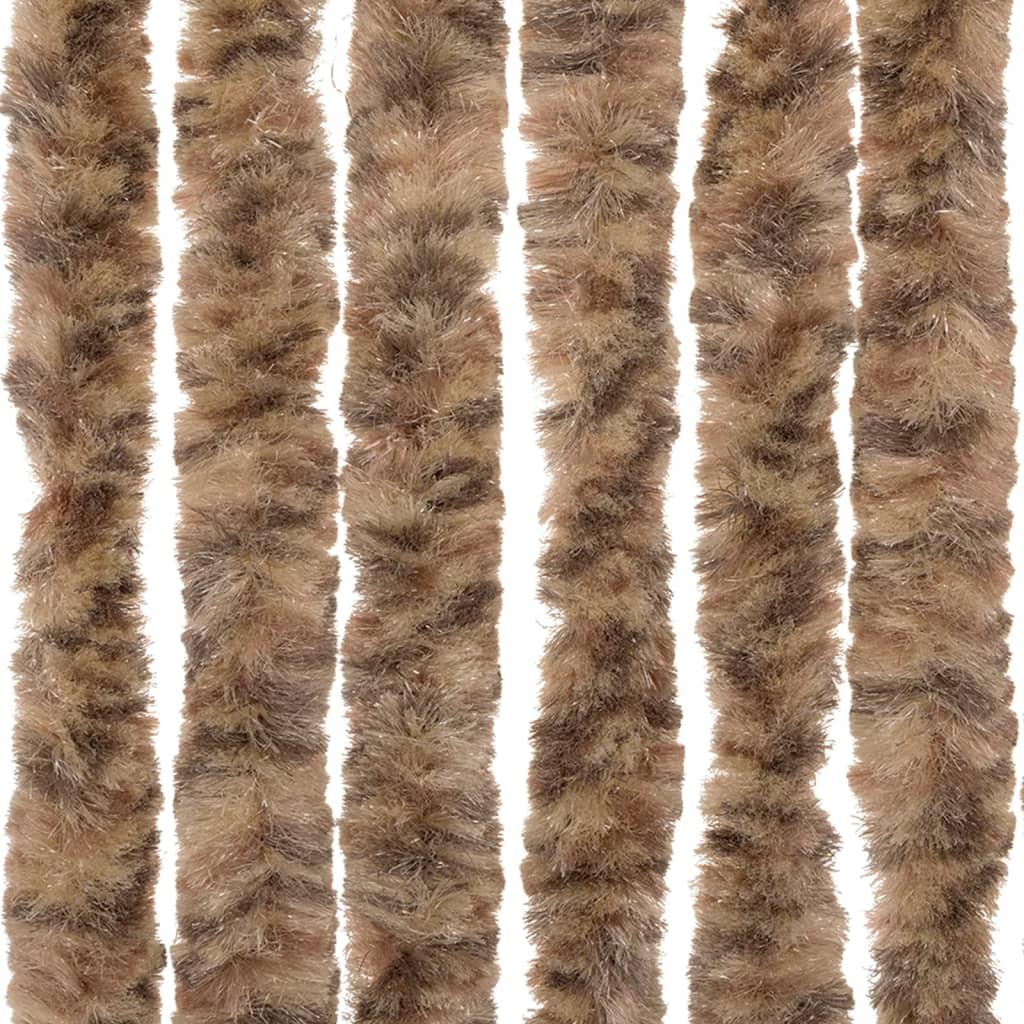 Hyönteisverho beige ja tummanruskea 56x185 cm chenille