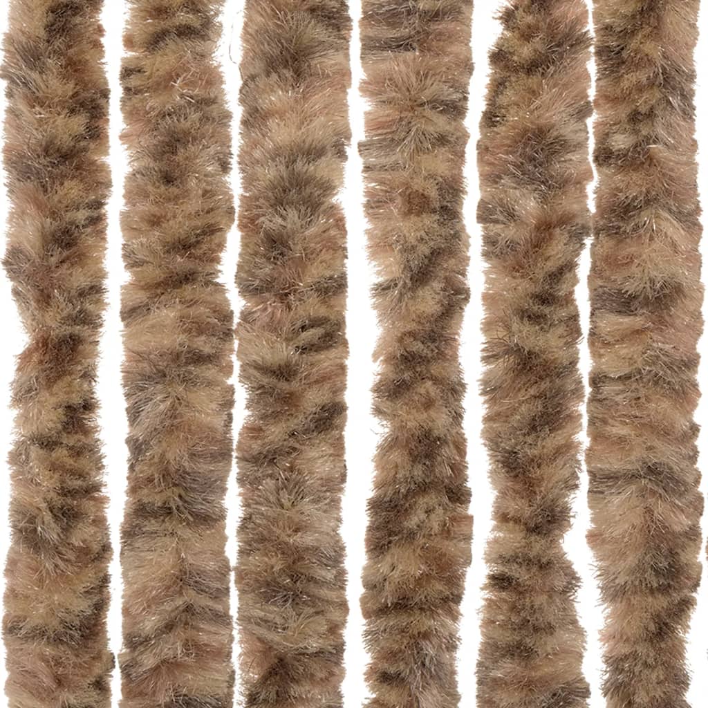 Hyönteisverho beige ja tummanruskea 90x200 cm chenille