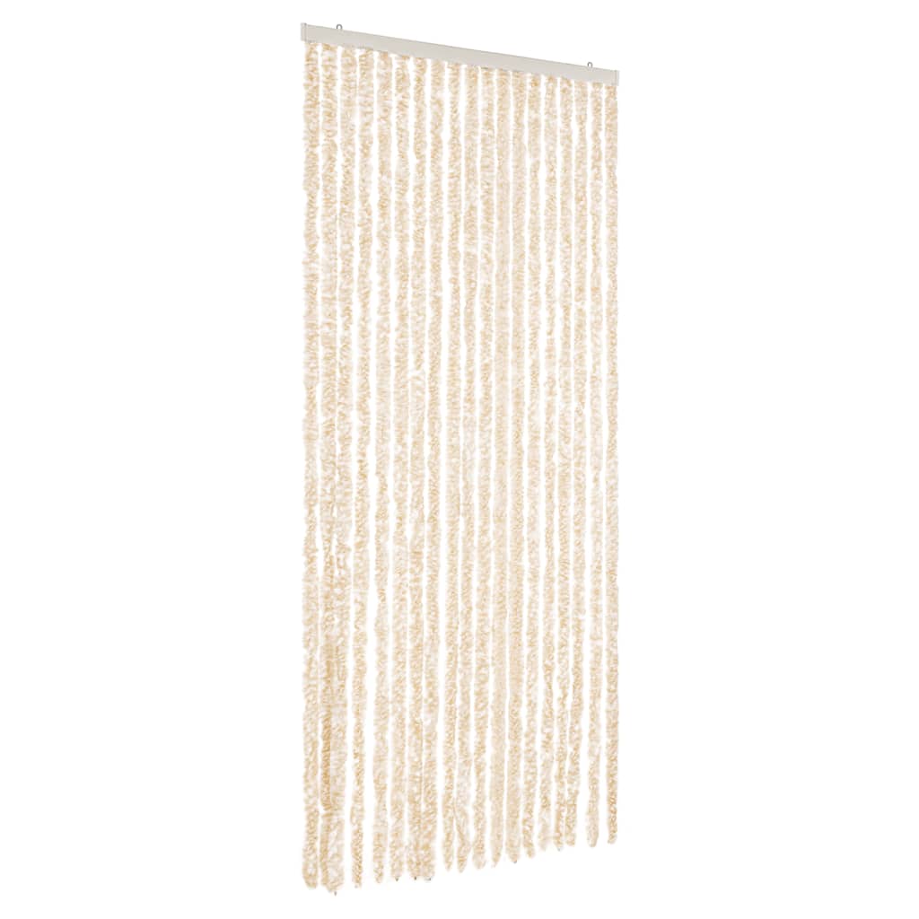 Hyönteisverho beige ja valkoinen 56x200 cm chenille