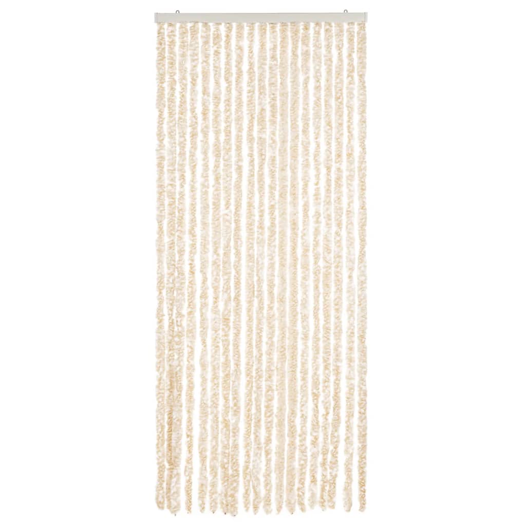 Hyönteisverho beige ja valkoinen 56x200 cm chenille