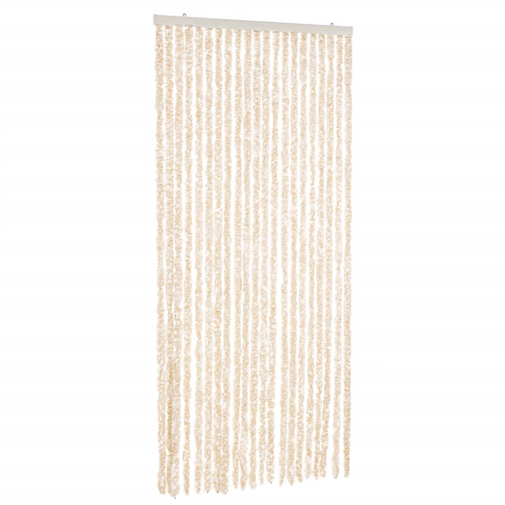 Hyönteisverho beige ja valkoinen 90x200 cm chenille