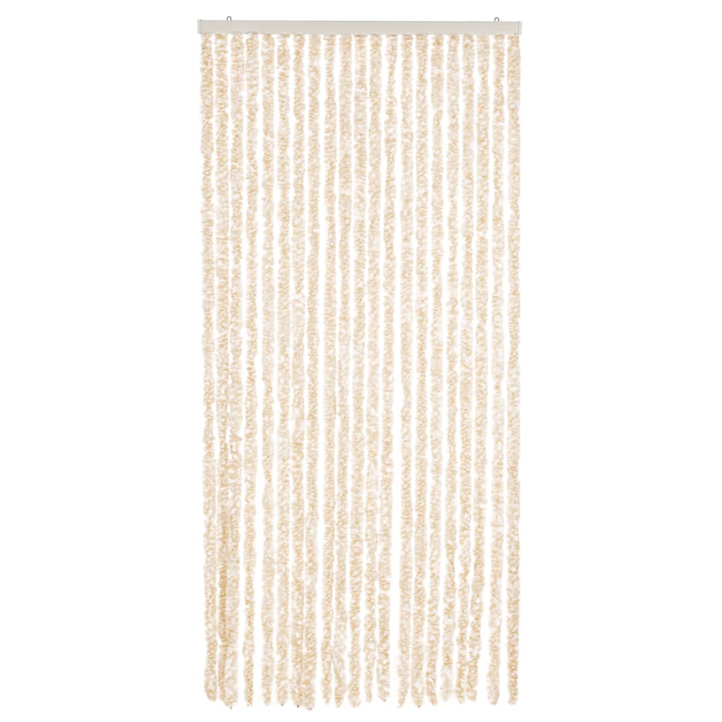 Hyönteisverho beige ja valkoinen 90x200 cm chenille