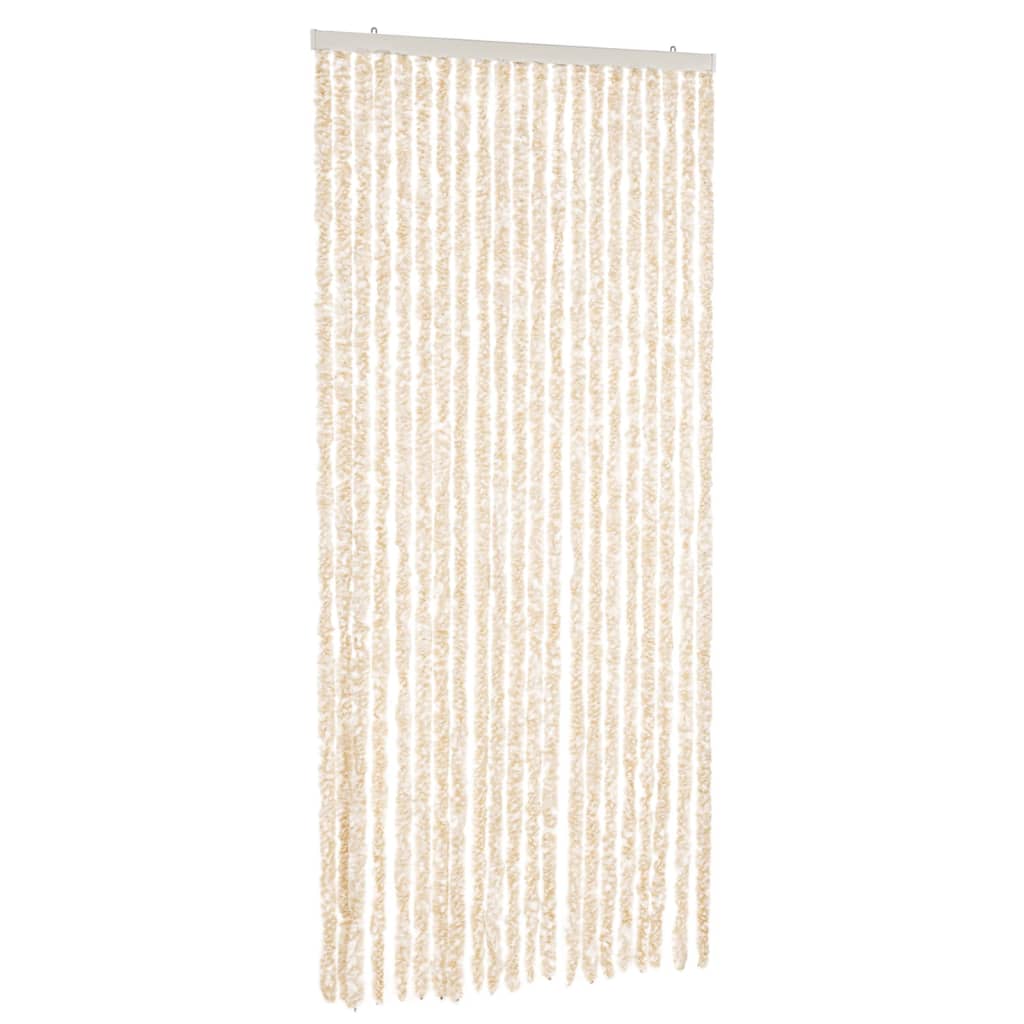 Hyönteisverho beige ja valkoinen 90x220 cm Chenille