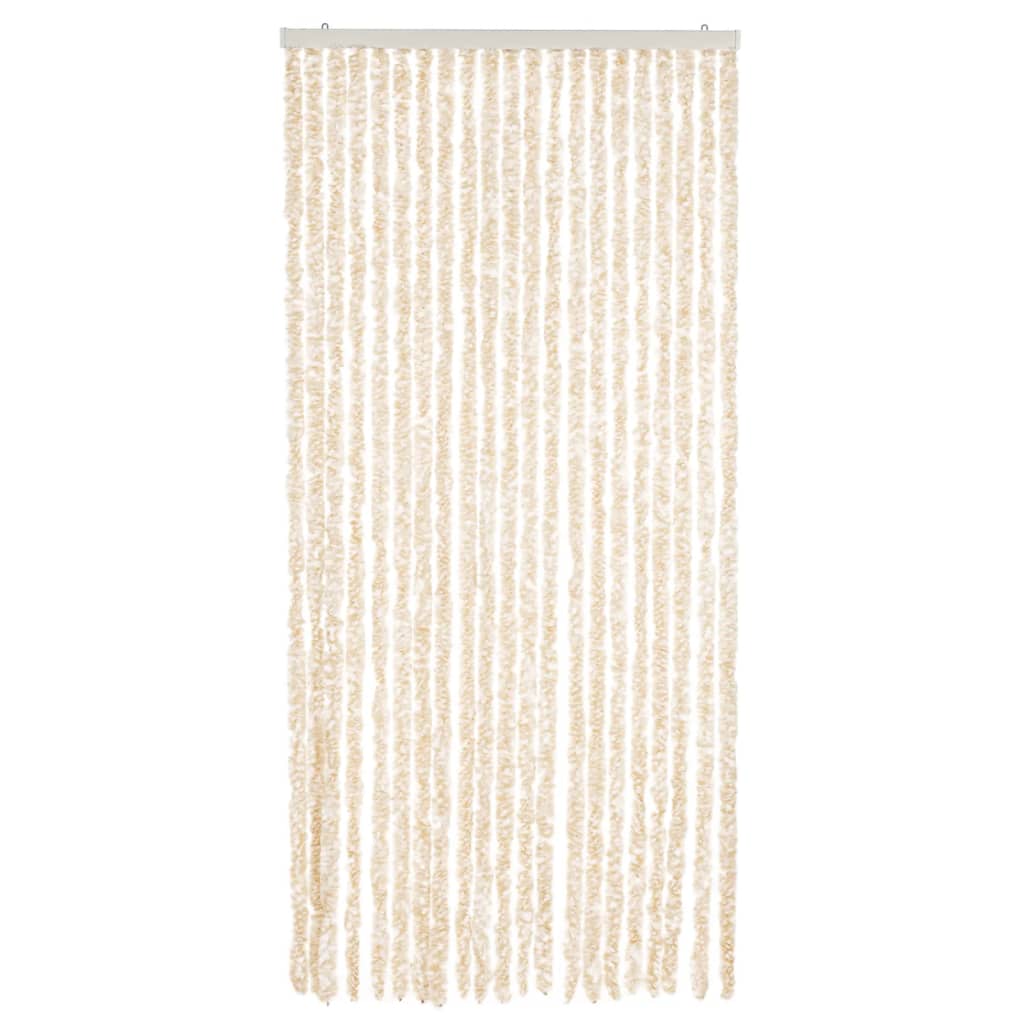 Hyönteisverho beige ja valkoinen 90x220 cm Chenille