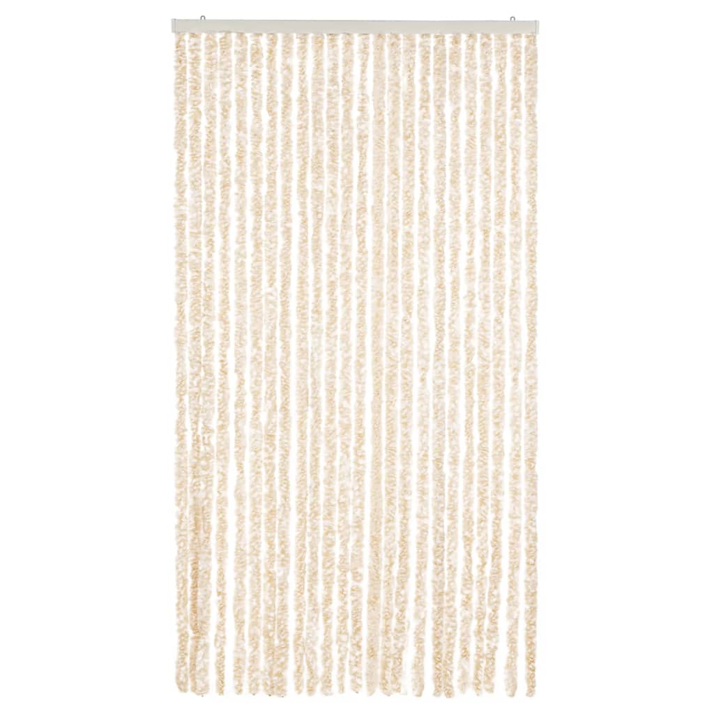 Hyönteisverho beige ja valkoinen 100x200 cm chenille