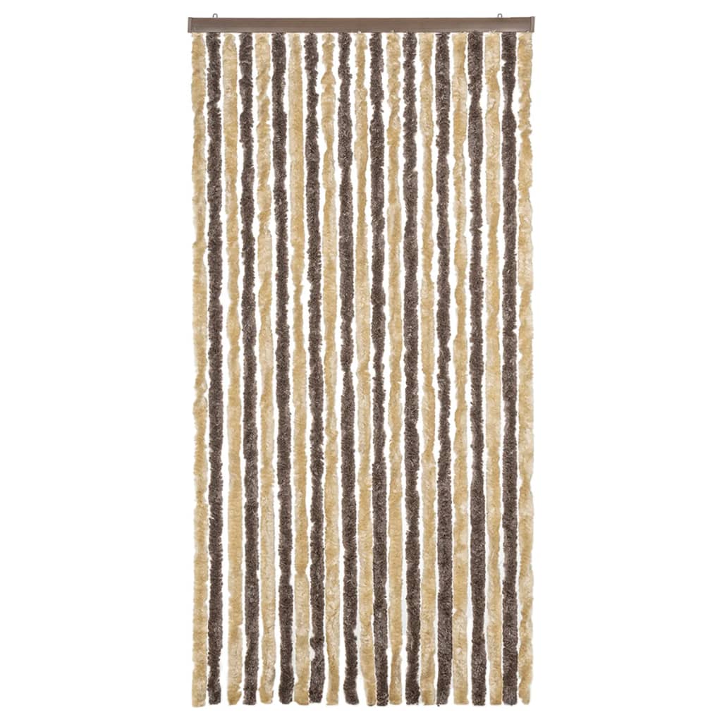 Hyönteisverho tummanruskea ja beige 90x200 cm chenille