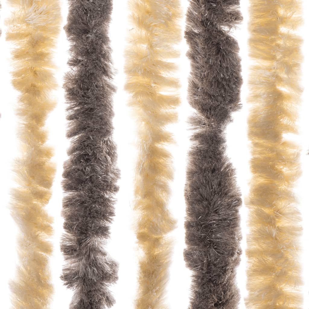 Hyönteisverho tummanruskea ja beige 100x220 cm chenille