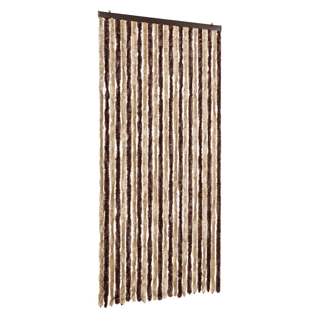 Hyönteisverho beige ja vaaleanruskea 100x230 cm chenille