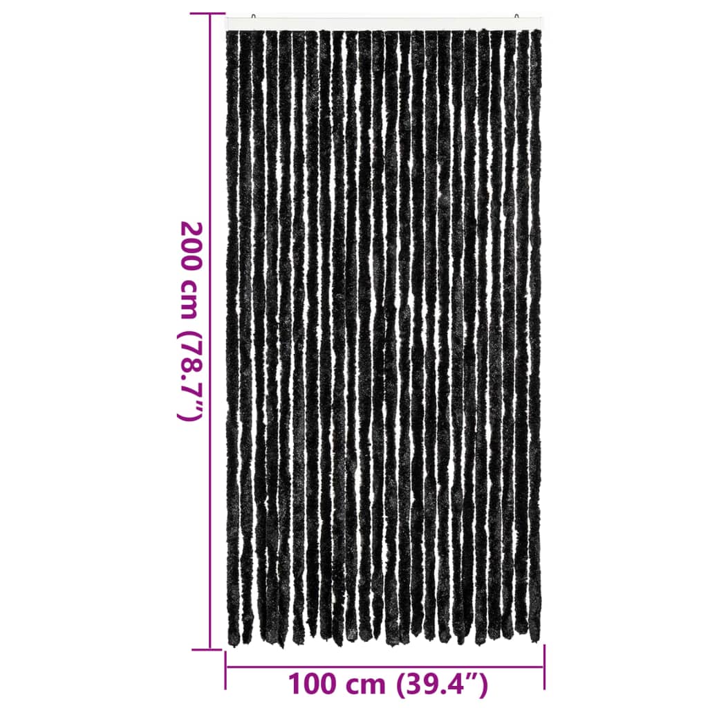 Hyönteisverho antrasiitti 100x200 cm chenille